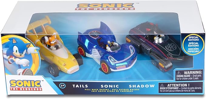 NKOK Special Edition! Sonic, Shadow and Tails Pullback (3-Pack) - Sonic & All-Stars Racing Transformed (electroplated)