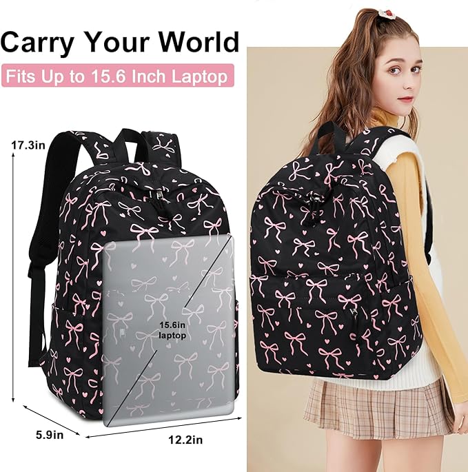LOIDOU Backpack for Teen Girls Middle School Primary Elementary Bookbags 17inch Kids Backpack Women laptop Backpack Lightweight Casual Daypack