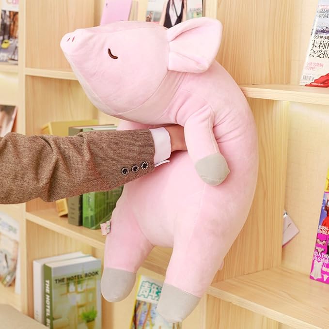 Stuffed Plush Pig Animal Toys 20 Inches Pink Piggy Animal Stuffed Plushies Super Soft Cute Cuddly Pillow Cushion Stuff Dolls Gifts for Children Kids Boys Girls Room Decor Bed Nursery, 20Inches