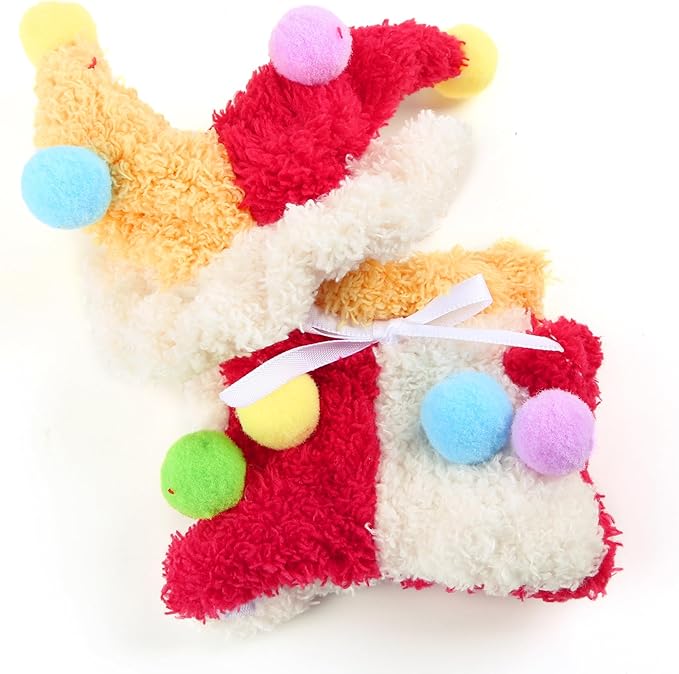 Plush Doll Clothes for Labubu - Cute Animal 17cm Doll Clothing, Premium Doll Accessories Clothes for Collectors or Display - Kawaii Clowns with Colored Balls Costume (No Dolls)