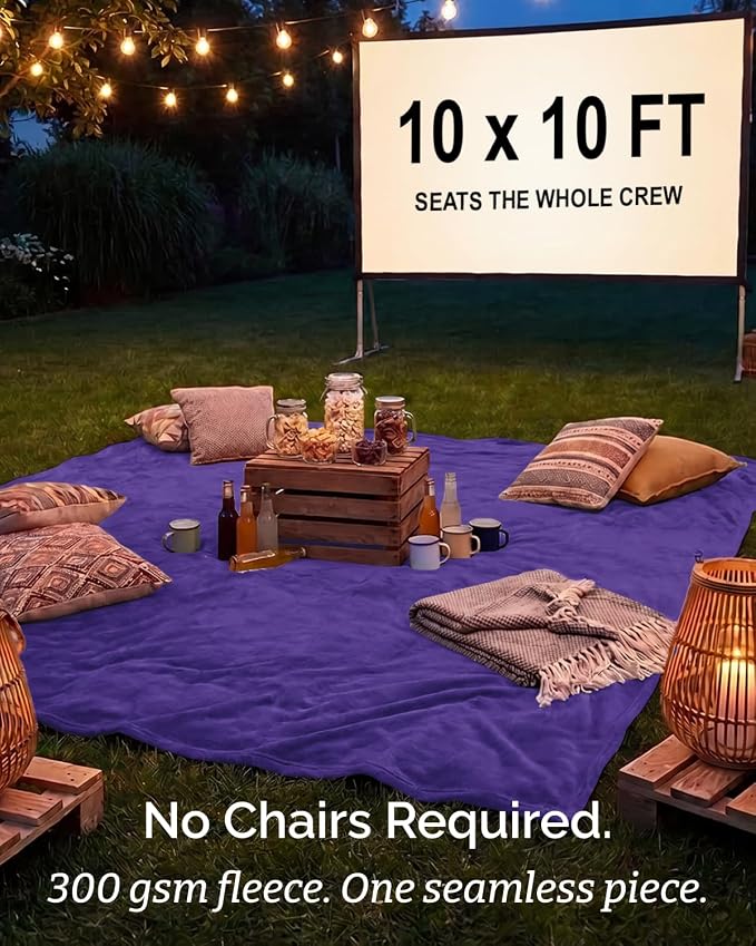 Ultra Soft Fleece Blanket Oversized King Size - Flannel Fleece Luxury Blanket - Lightweight for Couch Bed Chair - Thick, Warm and Breathable - All Season Cozy, Purple Haze