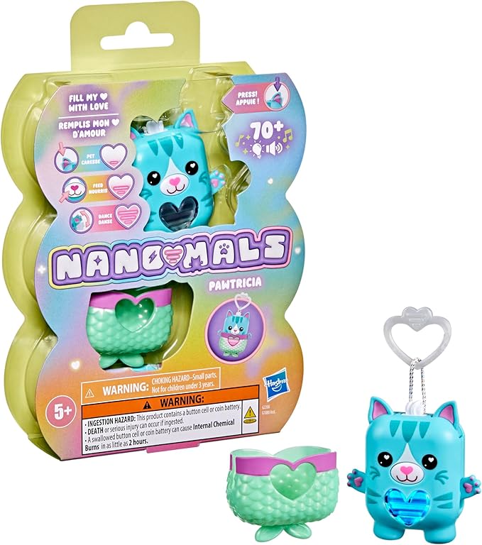 Pawtricia The Blue Kitty, Electronic Pet Cat, 70+ Responses, Interactive Fidget Toys for Girls & Boys Ages 5+