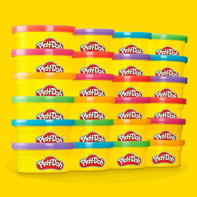 Play-Doh Party Favor Pack, Bulk 24 Pack of Modeling Compound with Cutters, Classroom Supplies for Arts & Crafts, Back to School Gifts & Prize Toys for Kids, Ages 3+ (Amazon Exclusive)