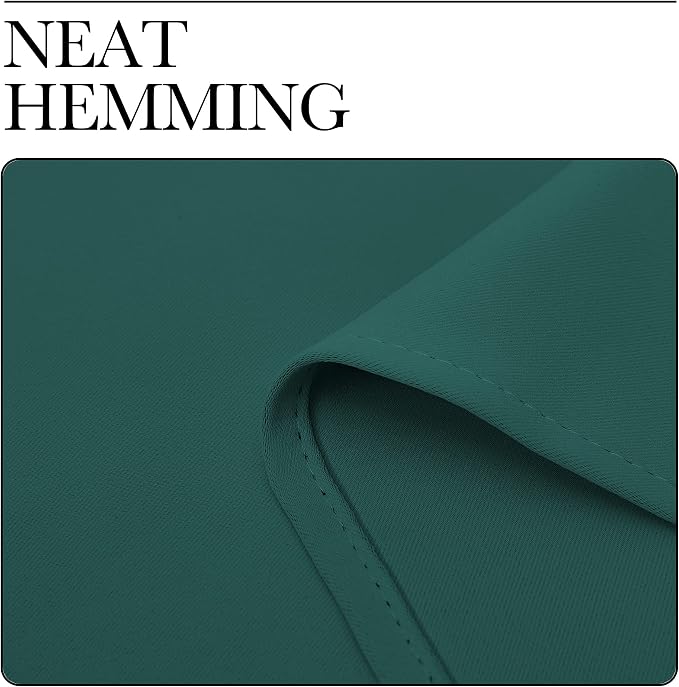 NICETOWN Thermal Insulated Solid Grommet Blackout Curtains/Drapes/Panels for Dining Room (Hunter Green, 1 Pair, 42 by 63-Inch)