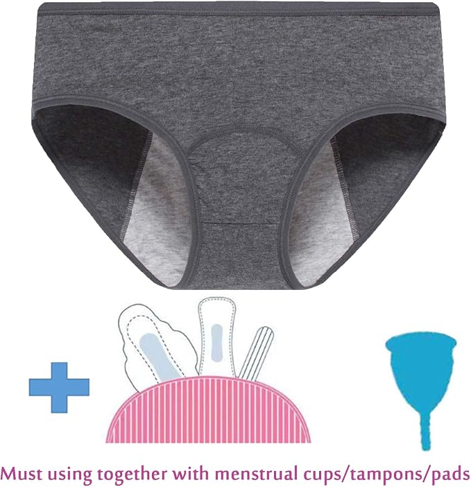 Demifill Teen Girls Period Underwear Cotton Soft Women Panties For Teens Briefs