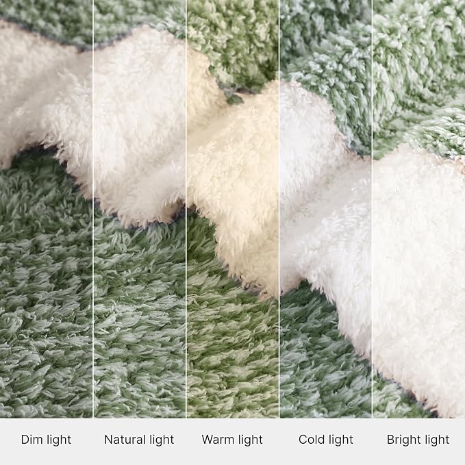 Soft Throw Blanket for Couch-Cozy Reversible Knitted Blankets | Lightweight Warm Fluffy Decor for Women, Mom, Her & Girls, Sofa, Chair, Bed, 50x60in, Cationic Dyeing Green