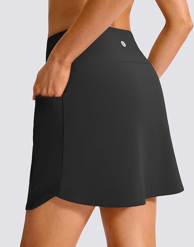 16'' Skorts for Women with 4 Pockets High Waisted Golf Skirt | Built-in Shorts, Stretch, A Line, Pickleball, Athletic, Casual, Tennis Skirt