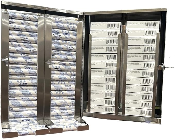 SD9000 Tampon and Pad Dispenser, stainless steel – Free Vending for Commercial Restrooms – Wall Mounted, ADA Compliant, High Capacity – Made in USA No batteries required,easy to install