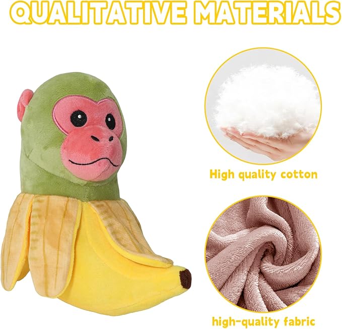 Italian Brainrot Plush,11 inch Chimpanzini Bananini Toy Gift,Cute Stuffed Figure Doll for Kids and Adults Inspired Plush Toy