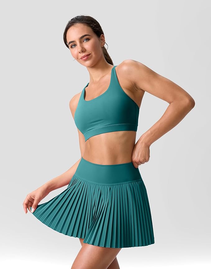 Pleated Tennis Skirt for Women with Pockets Shorts Women's High Waisted Lightweight Athletic Golf Skorts Skirts