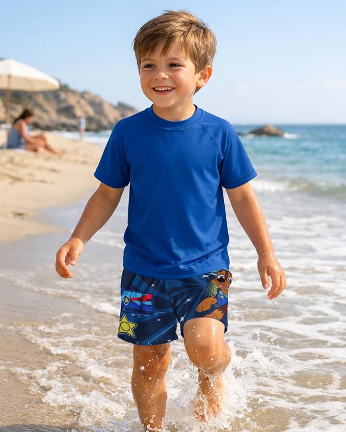Nickelodeon Boys Swim Trunks - Paw Patrol TMNT Quick Dry Graphic Boys Swim Shorts for Toddler and Little Boy
