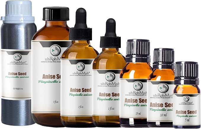 Anise Seed Organic Essential Oil - Steam Distilled Pure Pimpinella Anisum Oil for Aromatherapy, Diffusers, Soap Making, Candle Making, Cosmetic Formulations Massage DIY Personal Care - Spain - 15 ml
