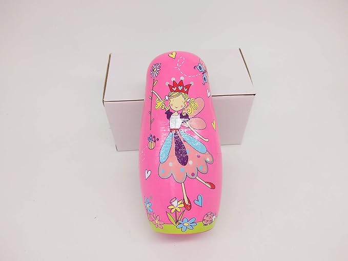 Nesting Dolls Rose Red Angel Wooden Matryoshka Russian Doll Handmade Stacking Toy Set 5 Pieces for Kids Girl