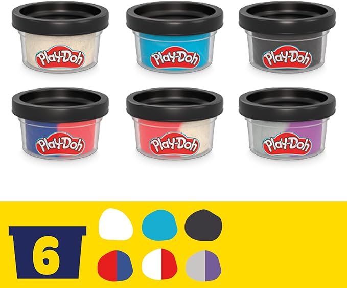 Play-Doh Marvel Hero Adventure Playset, 3 Marvel Action Figures with Wearable Tools, Black Panther, Captain America & Spider-Man Imagination Toys for Boys and Girls Ages 4 and Up
