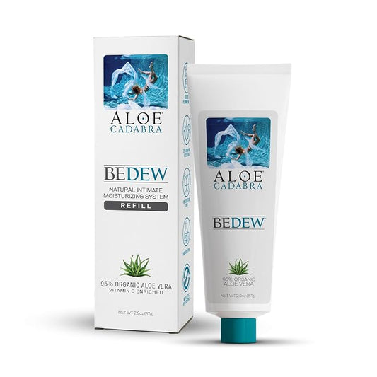 Aloe Cadabra BEDEW Organic Vaginal Moisturizer - NSF Certified Organic | pH-Balanced Formula, 2.9oz Tube, Drug-Free, Hormone-Free Relief for Vaginal Dryness, Menopause & Personal Comfort