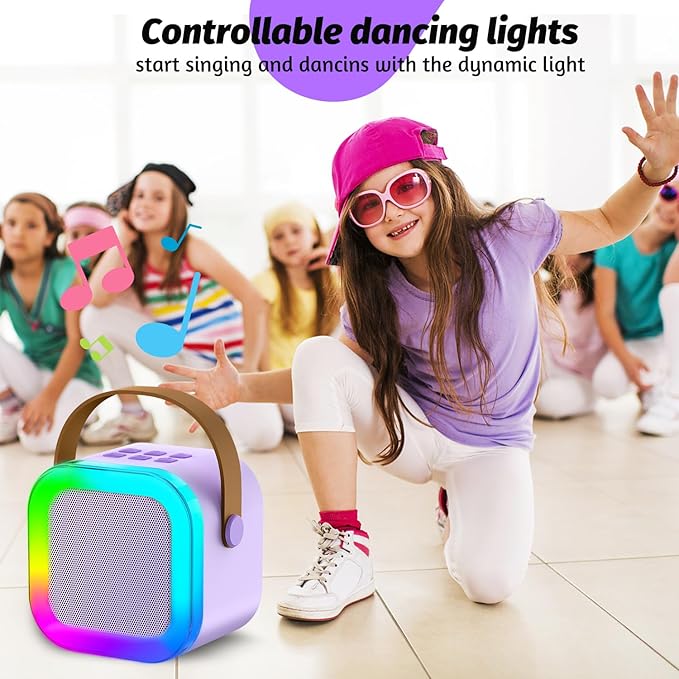 Kids Karaoke Microphone Machine Toy, 4-12 Years Old Girls Christmas Birthday Gift for Girls, Karaoke Toys Gifts for Girls Ages 4, 5, 6, 7, 8, 9, 10, 12 +Year Old Birthday Party.