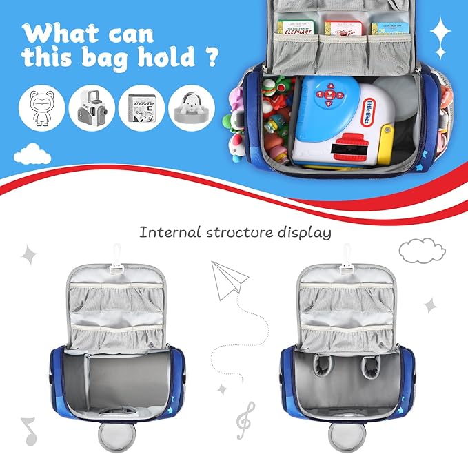 Carrying Case Compatible with Little Tikes for Story Dream Machine Books Starter Set, Portable Storage Bag with Handle and Shoulder Strap for Storytime, Storybook, Character Accessories (Basketball)
