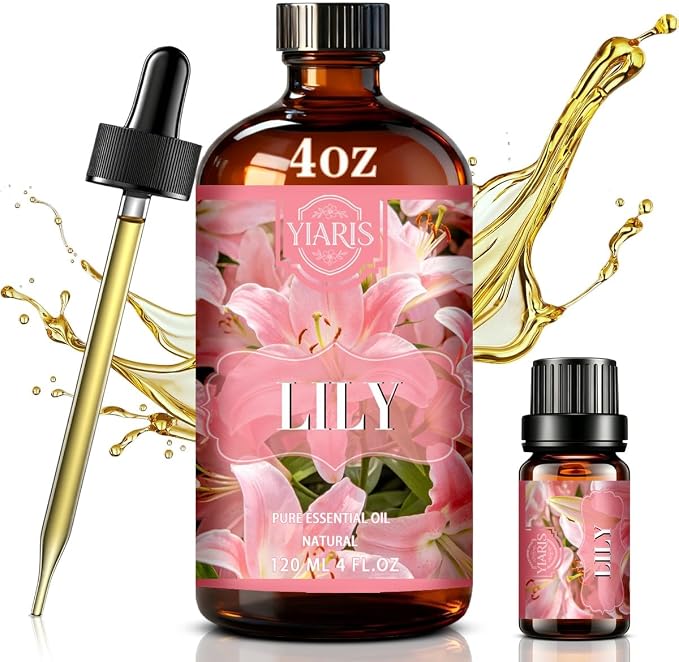 Lily Essential Oil 4.33oz for Diffuser & Home Scent | Fresh lily scent for diffuser, aromatherapy, spa, candle making, soap crafting, DIY projects