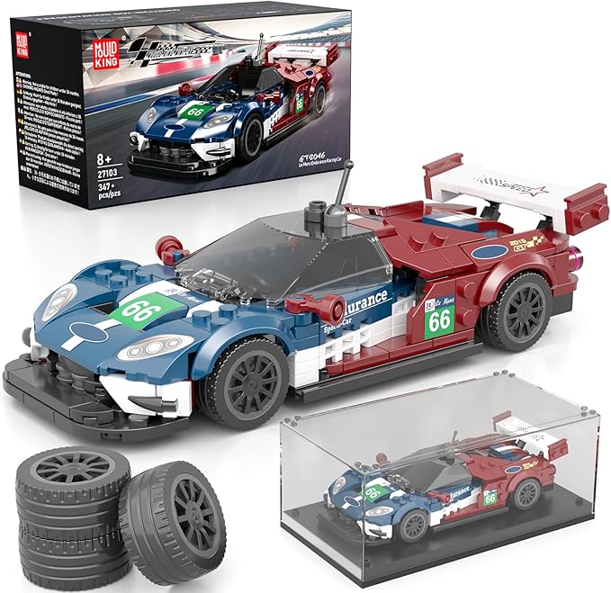 Mould King Vintage Car Building Kits, MOC Racing Car Toys Model, Vehicle Blocks Set Suitable for Boys to Build, House Decoration Gifts for Kids and Adults (320Pcs)