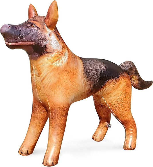 Jet Creations German Shepherd Inflatable – 43" L x 30" H – Halloween & Fall Decorations for Home, Office, Birthday Parties, Police Dog/K9, Animal Toy for Ages 3+, Black & Tan, 1 Pc