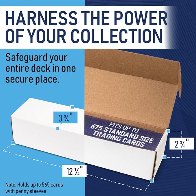 Premium Trading Card Box Storage For Sports, Baseball, Football, Basketball, MTG & TCG Collector | Baseball Card Storage Boxes & Organizer For Magic Sorter Bulk. Sports Holder For Collection.