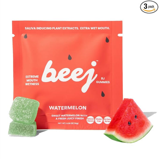 BEEJ Gummies for Couples - Natural Intimacy Gummy Candy - Romantic Gift for Birthday, Honeymoon, Anniversary, Valentines Day - No Artificial Flavors - Made in USA - 3 Pack, Watermelon