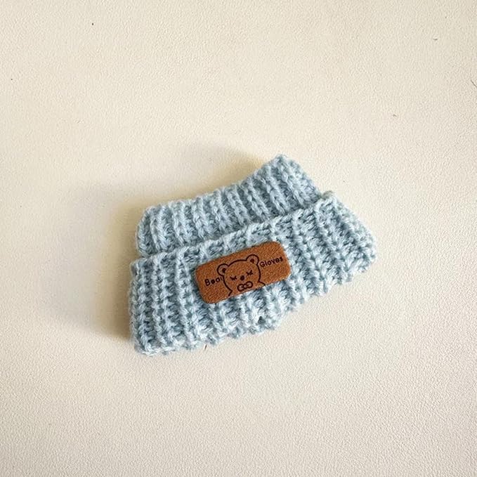 17cm Doll Clothes Set (Doll Not Included) -3-Piece-Handmade -Hat Clothes Backpackcrochet Outfit, Chicstylish Adorable Dolls Clothes Accessories [Blue]