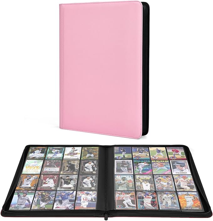 Premium 1000+ Pockets Trading Card Binder, 16-Pocket Ringless Side-Loading Album for TCG, MTG, Lorcana, Sports & Standard-Size Cards