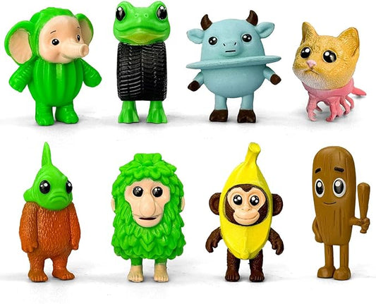 8Pcs Italian Brainrot Action Figures,Tralalero Travala Toy Set Tralalero Travala,Tung Tung Tung Sahur, Brr Brr Patapim - Brainrot fidget Toys,Decorations Gifts for Office Room Figurine Decor (8PCS-A)