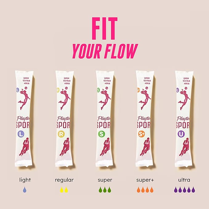 Playtex Sport Tampons Multipack (24ct Regular/24ct Super), Fragrance-Free - 48ct | Tampons Regular and Super, Playtex Tampon Multipack, Feminine Care with 360 Leak Defense