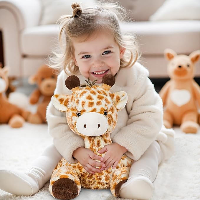 Niuniu Daddy 20" | 3.3 Pound Weighted Giraffe Stuffed Animals for Adults Kids, Giant Weighted Giraffe Plush Toy with Soft Fur, Big Large Fluffy Body Pillow for Large Cute Present Christmas Birthday