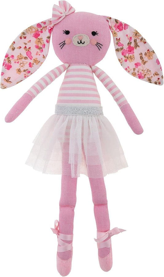 Stephen Joseph, Tiny Dancers Stuffed Doll for Child or Toddler, Toy Room or Kids Bedroom Decor, Fancy Friends Stuffed Animals for Girls & Boys, Blaire Bunny