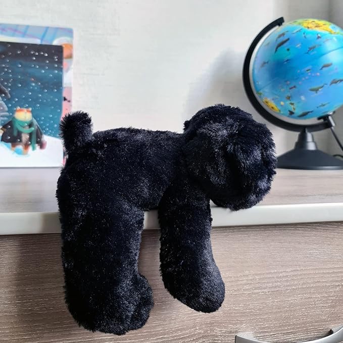 Small Retrievers Labs Labrador Puppy Dog Stuffed Animals Plush Toys for Kids Boys Girls Birthday Bedtime Easter, 7.9" Black