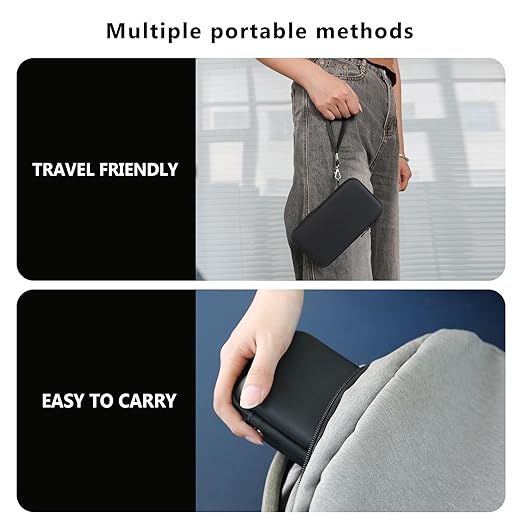 Supmay Carrying Case Compatible with WELLST·G/ for GuaiyeyeAP Handheld Game for Kids -Preloaded 220 Retro Video Games, Portable Gaming Player Storage Holder Travel Bag with Mesh Pocket, Black