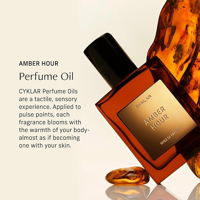 CYKLAR Perfume Oil for Skin – Amber Hour Scent – Rich & Spicy Perfume Fragrance with Palo Santo & Tonka Bean Notes – Travel-Friendly 15ml