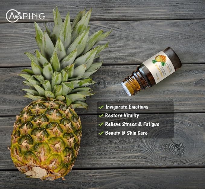 Strawberry & Pineapple Essential Oils - 100% Pure Organic Natural Plant Oils for Diffuser, Aroma, Spa, Massage, Yoga, Perfume, 2x10ML
