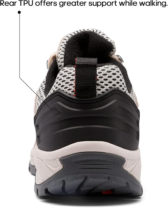 NORTIV 8 Women's Lightweight Hiking Shoes | Breathable Walking Sneakers Slip-Resistant For Outdoor Work Travel Daily Wear Wander
