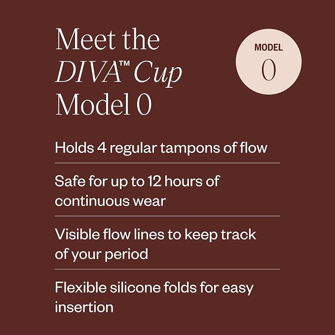 Diva Cup & Diva Wash Combo Pack - Medical Grade Silicone - for Period Care - Reusable Menstrual Cup - with Cleaner - Model 0 (for Slim Vaginal Canals & First-Time Users)