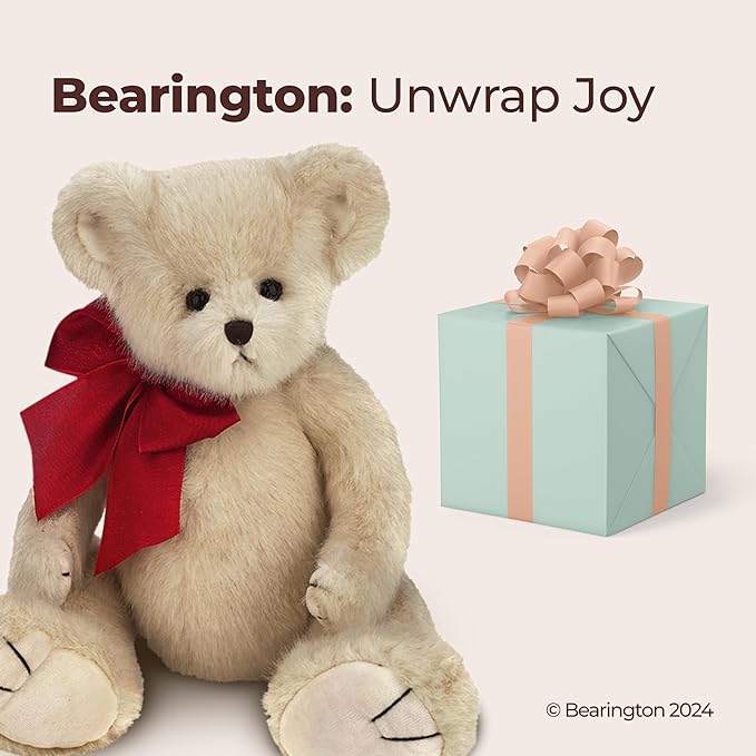 Bearington Rascal, 18 Inch White Teddy Bear Stuffed Animal, Makes a Great Gift for Birthday, Anniversary, Holiday, or Graduation - Stuffed Bear Animal Toy