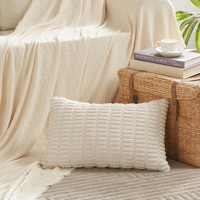 Fancy Homi 4 Packs Decorative Throw Pillow Covers for Living Room Couch Bed, Modern Farmhouse Boho Home Décor Accent Cushion Case, 20" x 12", Fall