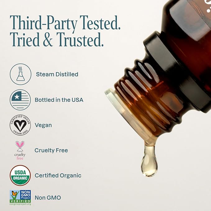 Cliganic Organic Coriander Seed Essential Oil, 100% Pure Natural for Aromatherapy | Non-GMO Verified