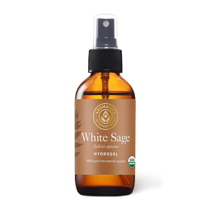 Aromatics International White Sage Hydrosol 100ml | Purifying Herbaceous & Camphoraceous Natural Aromatic Mist for Home Spaces & Daily Rituals