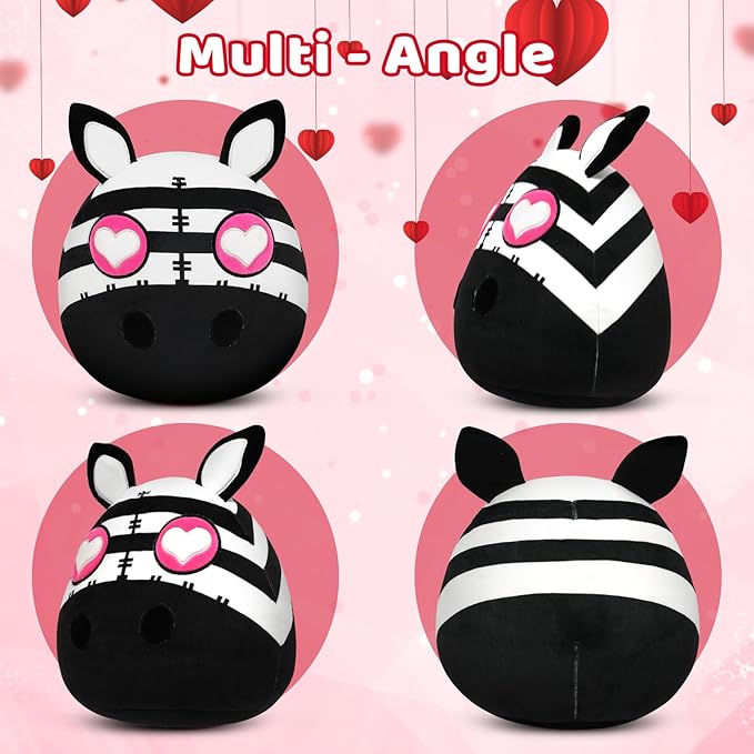 Zebra Plush Pillow Toy, 10-inch Super Soft Cute Zebra Unique Stuffed Animals for Sweetheart