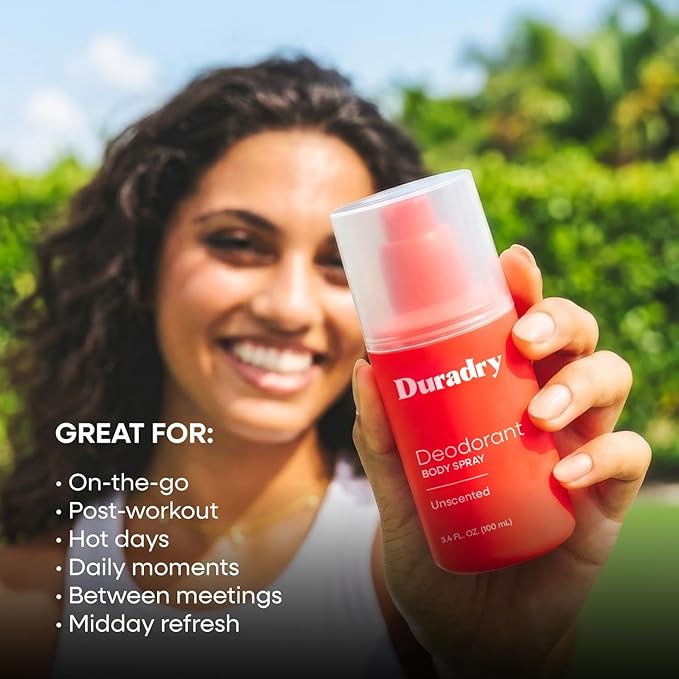 Aluminum-Free Whole Body Deodorant Spray for Men and Women - Unscented Deodorant for Whole Body, Natural Odor Neutralizer, Clear and Residue Free, Non-Staining - 3.4 Fl Oz each - Pack of 2