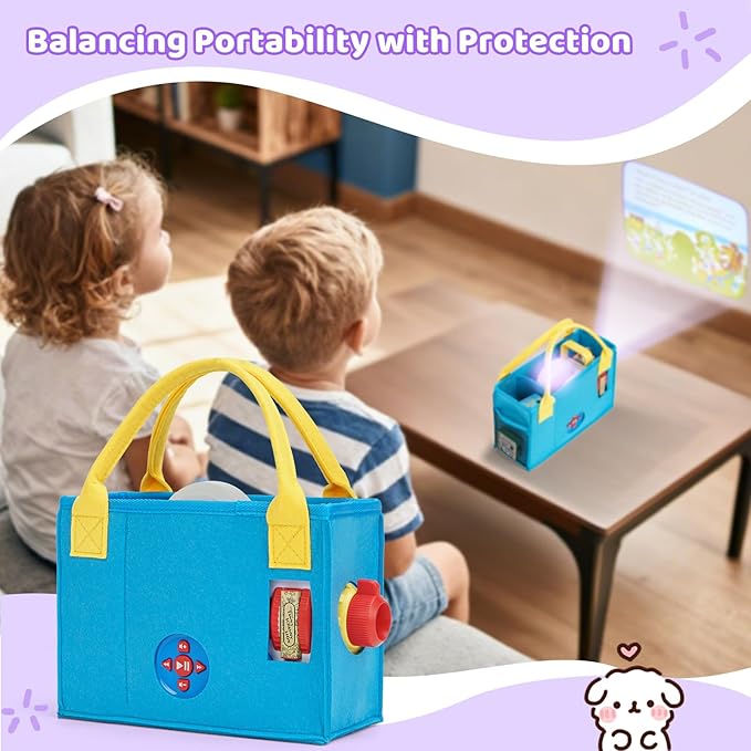 Carrying Case for Little Tikes Story Dream Machine Starter Set – Portable Felt Toy Storage Bag with Handle for Kids