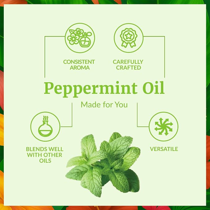 SVA Peppermint Piperita Essential Oil 4 Fl Oz – for Diffuser, Skin & Hair Care – Ideal for Massage & DIY Blends - with Dropper