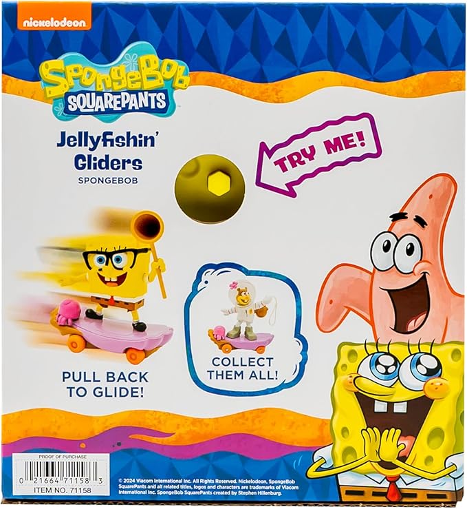 SpongeBob SquarePants Jelly Fishin' Gliders Spongebob, Skating Action Figure, Ages 3+
