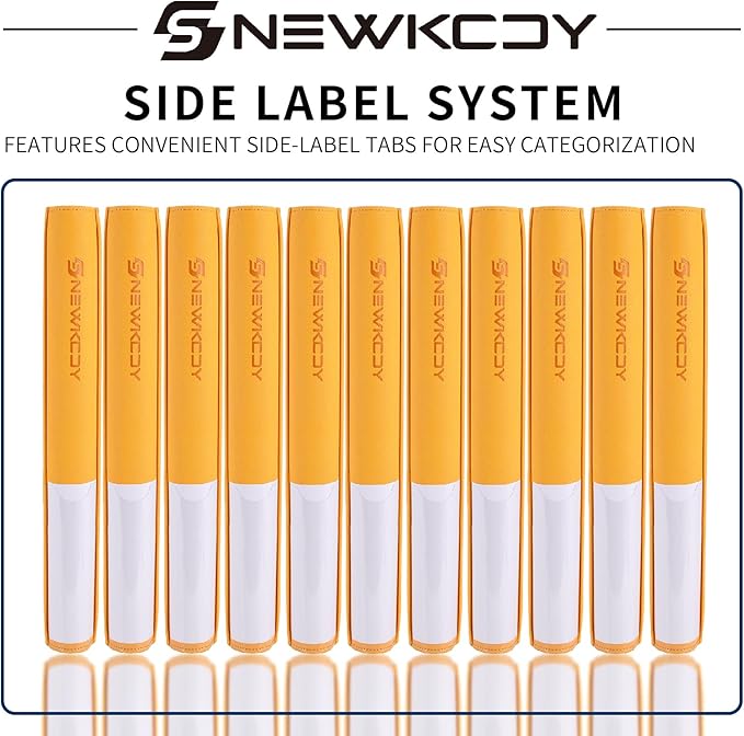 Snekdy Top loader Binder, 9 Pockets Top Loader，Holds 360 Top Loaders cards, Card binder with Sleeves for card in 3 x 4 inches color smooth Zipper PU Leather (Yellow)
