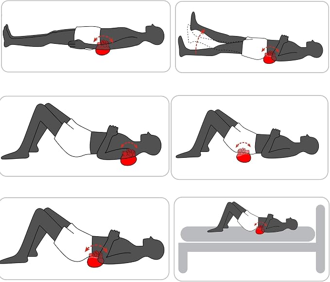 LittleMum Back & Hip Trigger Point Massager for Piriformis, QL, Buttock and Back Muscle Knots, Myofascial Release Tool for Lower-Back Pain, Tightness, Deep Gluteal Tension