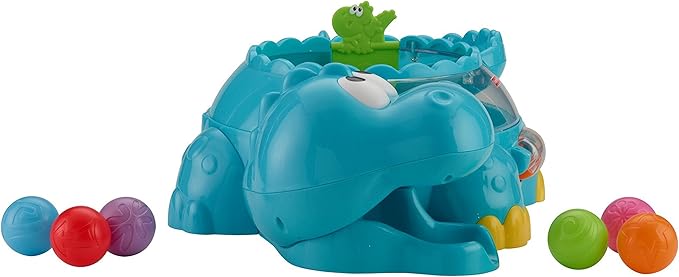 Fisher-Price Baby Crawling Toy, Poppity Pop Musical Dino Ball-Popper with Sounds for Infants Ages 6+ Months, Blue